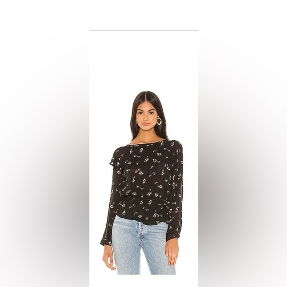 Bella Dahl Black and White Floral Blouse - Picture 2 of 8